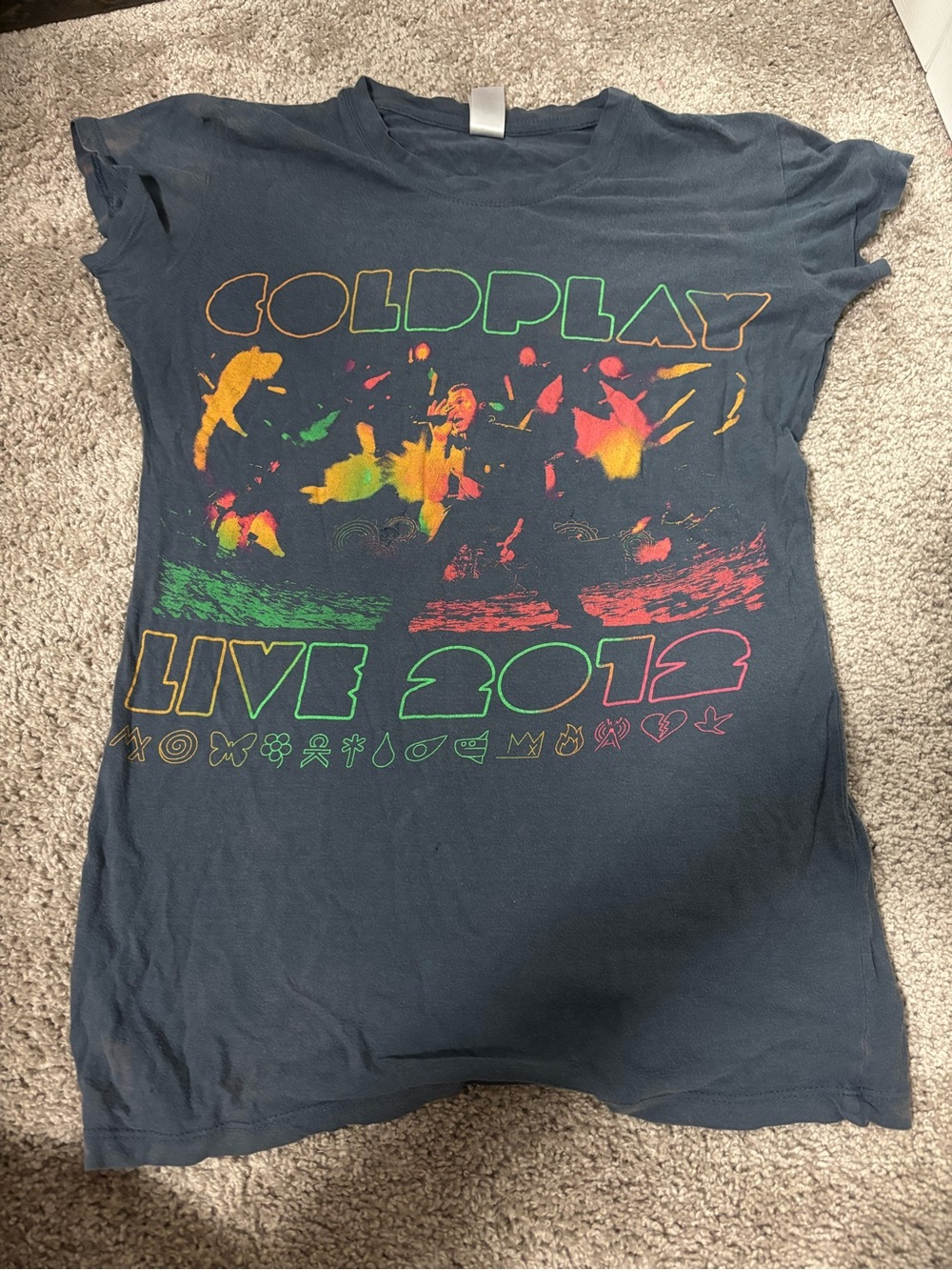Coldplay Live 2012 Navy Graphic Tee
